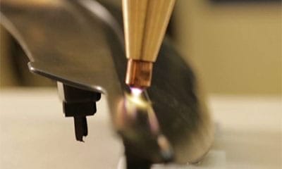 PLX nozzle treating a metal surface